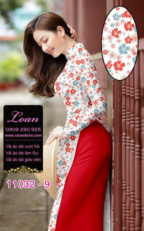 Vải áo dài hoa nhí Vải áo dài hoa nhí