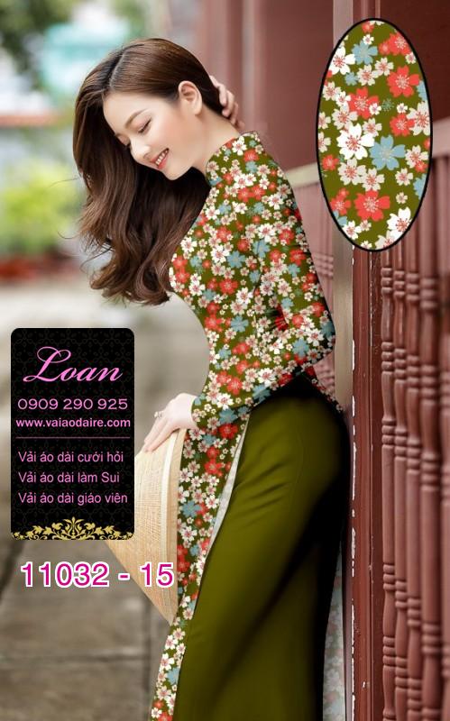 Vải áo dài hoa nhí Vải áo dài hoa nhí