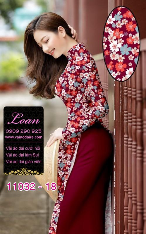 Vải áo dài hoa nhí Vải áo dài hoa nhí