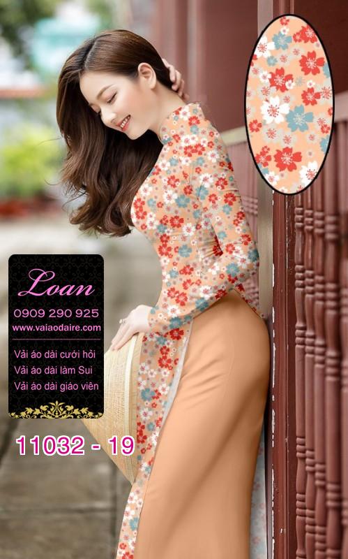 Vải áo dài hoa nhí Vải áo dài hoa nhí