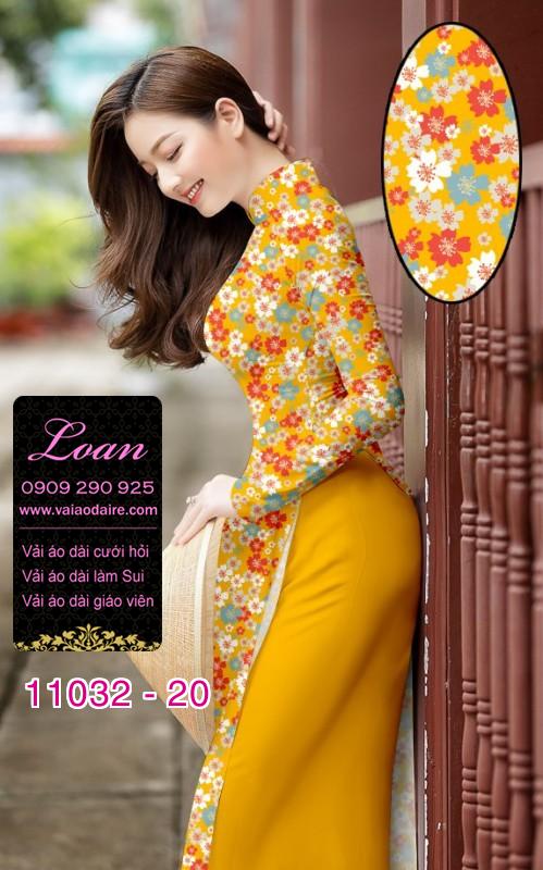 Vải áo dài hoa nhí Vải áo dài hoa nhí