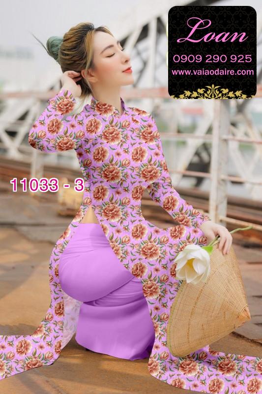 Vải áo dài hoa nhí