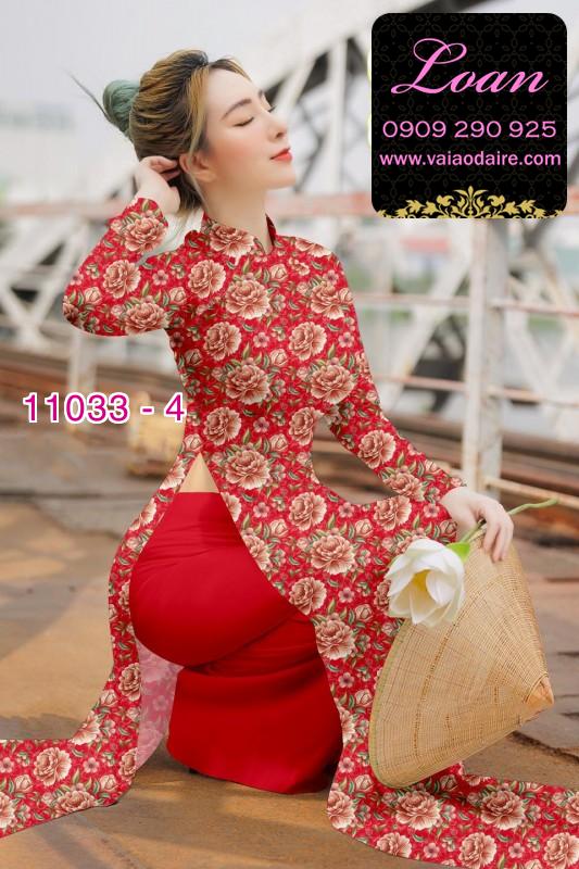 Vải áo dài hoa nhí
