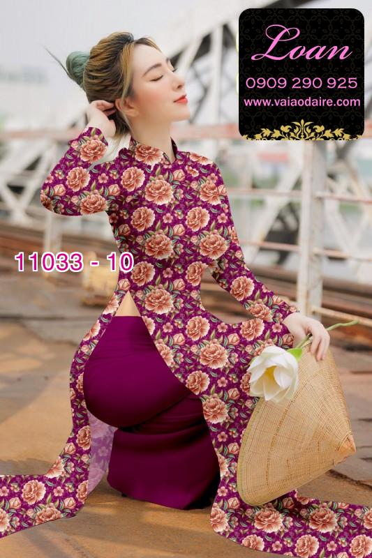 Vải áo dài hoa nhí
