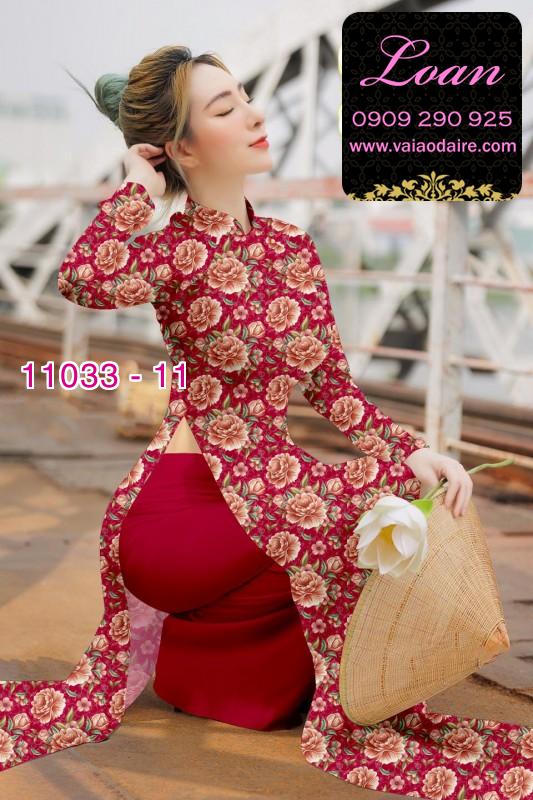 Vải áo dài hoa nhí