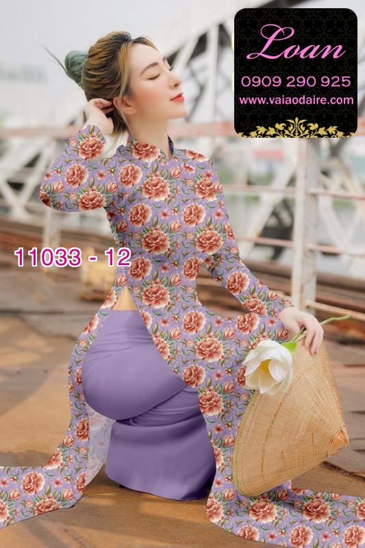 Vải áo dài hoa nhí