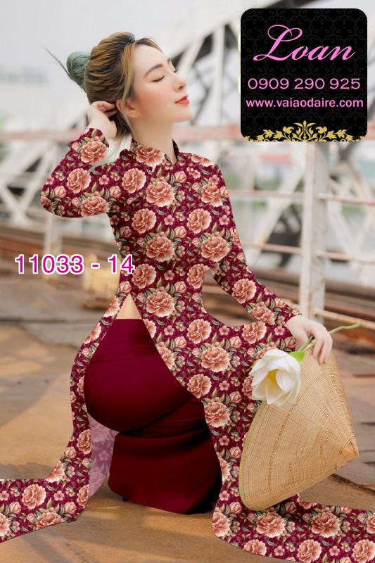 Vải áo dài hoa nhí