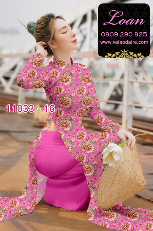 Vải áo dài hoa nhí
