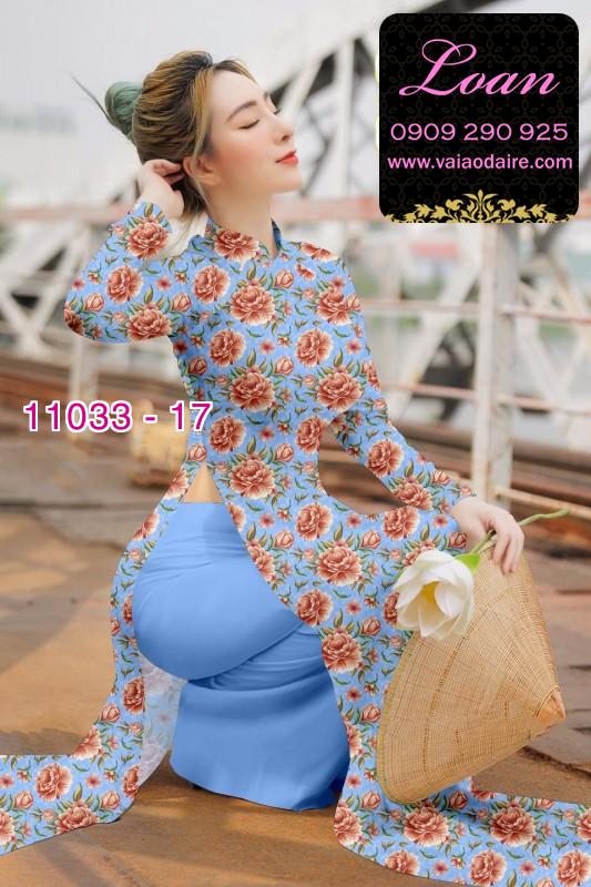 Vải áo dài hoa nhí