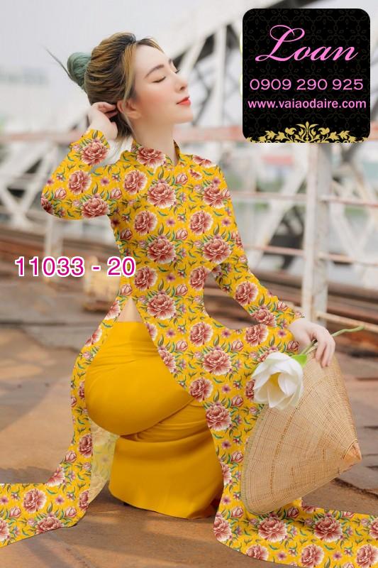 Vải áo dài hoa nhí