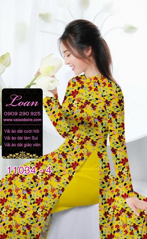 Vải áo dài hoa nhí