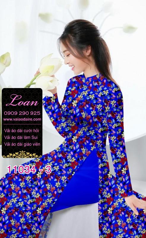 Vải áo dài hoa nhí