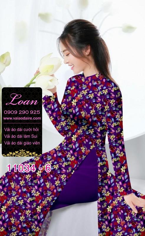 Vải áo dài hoa nhí