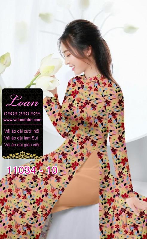 Vải áo dài hoa nhí