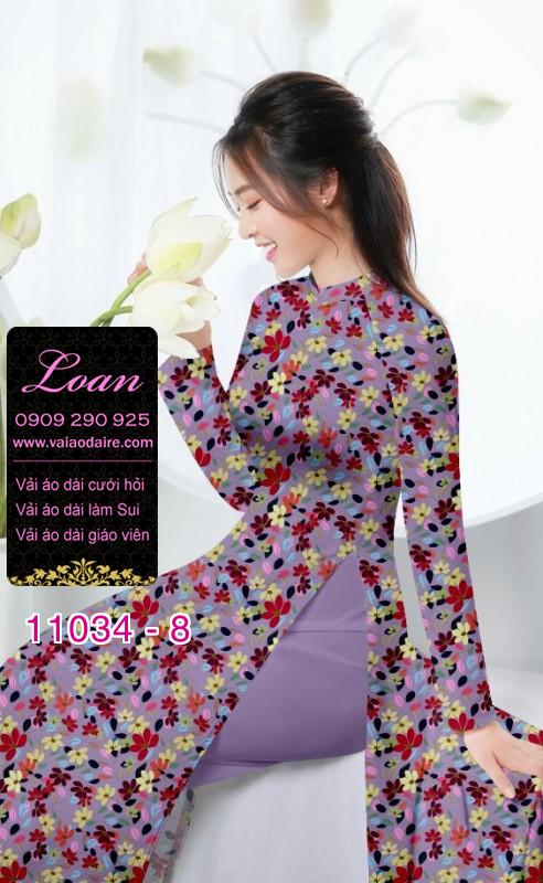 Vải áo dài hoa nhí