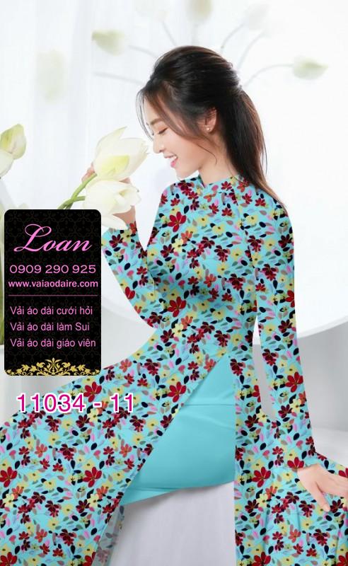 Vải áo dài hoa nhí