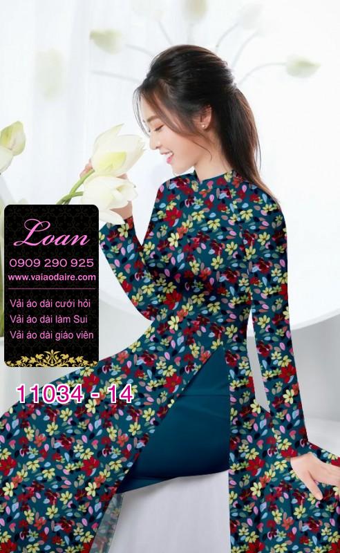 Vải áo dài hoa nhí