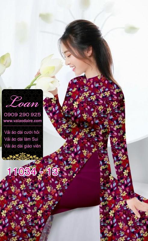 Vải áo dài hoa nhí