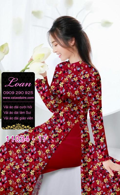 Vải áo dài hoa nhí