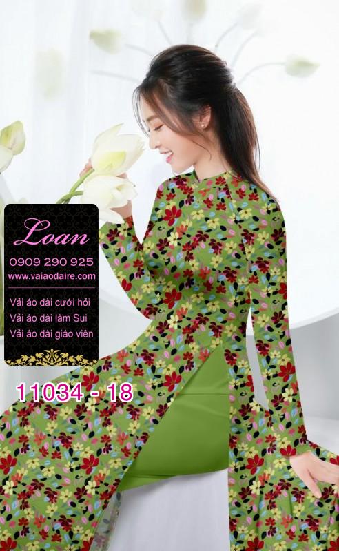 Vải áo dài hoa nhí