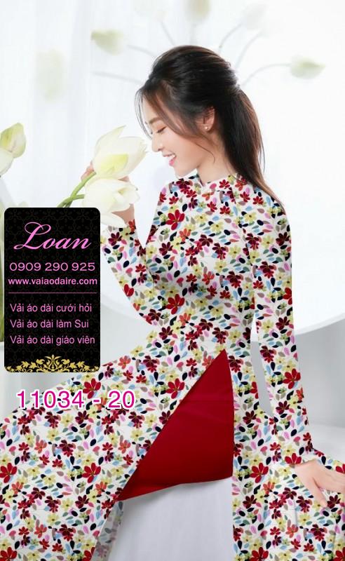 Vải áo dài hoa nhí