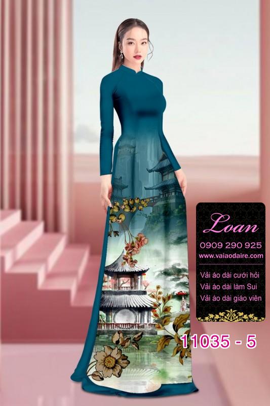 Vải áo dài phong cảnh