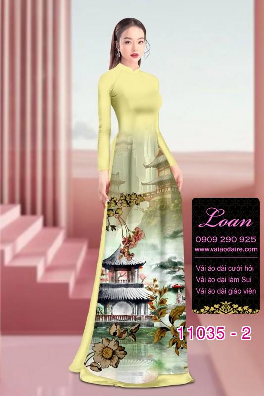Vải áo dài phong cảnh