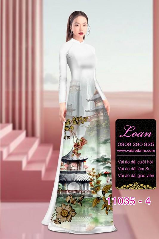 Vải áo dài phong cảnh