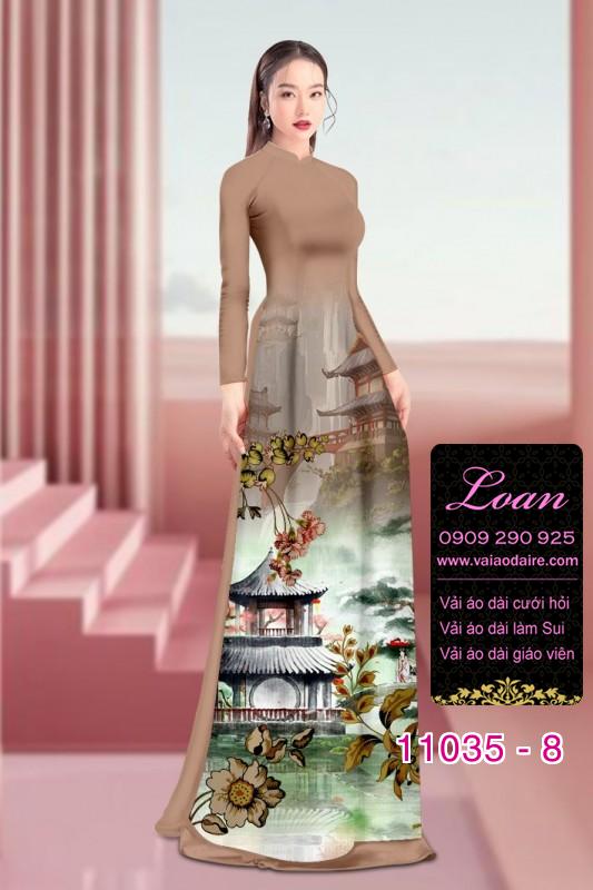 Vải áo dài phong cảnh