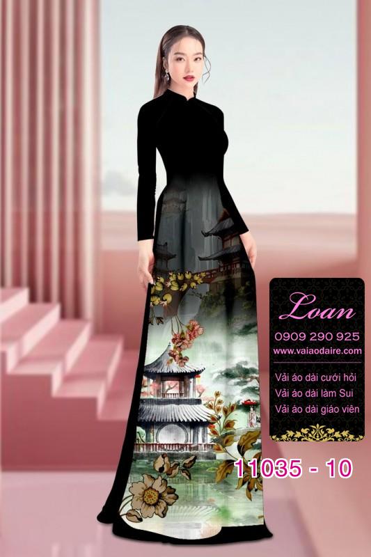 Vải áo dài phong cảnh