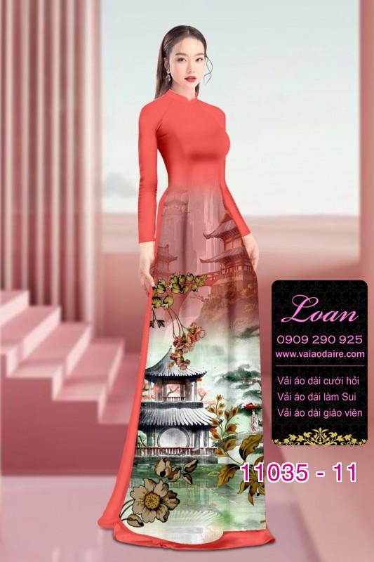 Vải áo dài phong cảnh