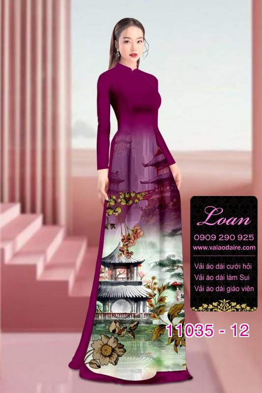 Vải áo dài phong cảnh