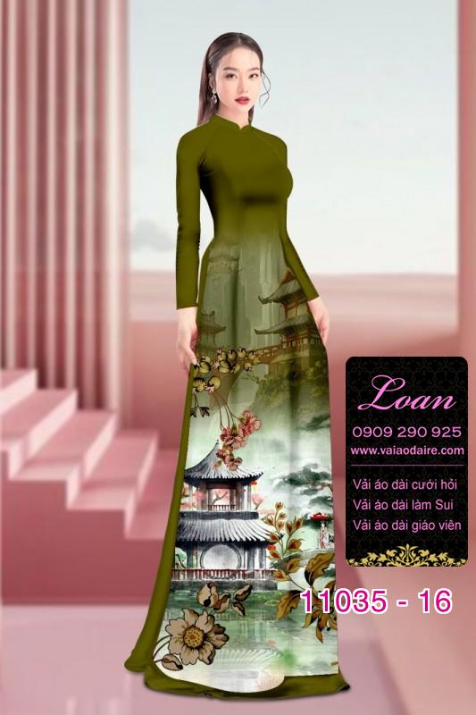 Vải áo dài phong cảnh