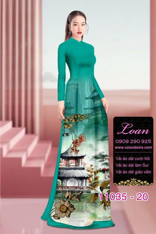 Vải áo dài phong cảnh