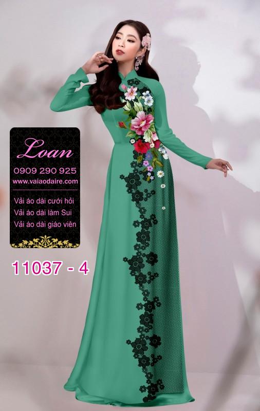 Vải áo dài hoa 3D Vải áo dài hoa 3D