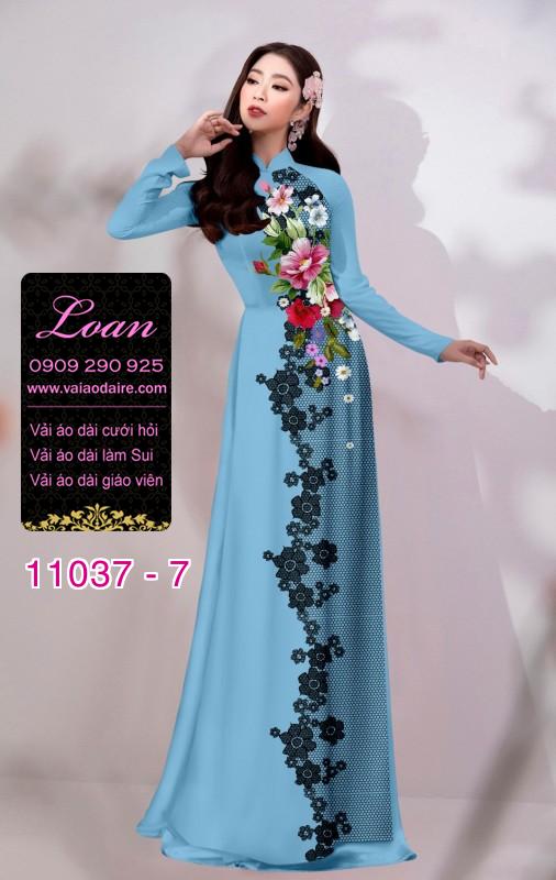 Vải áo dài hoa 3D Vải áo dài hoa 3D