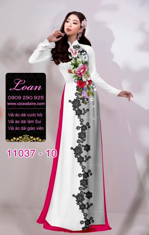 Vải áo dài hoa 3D Vải áo dài hoa 3D