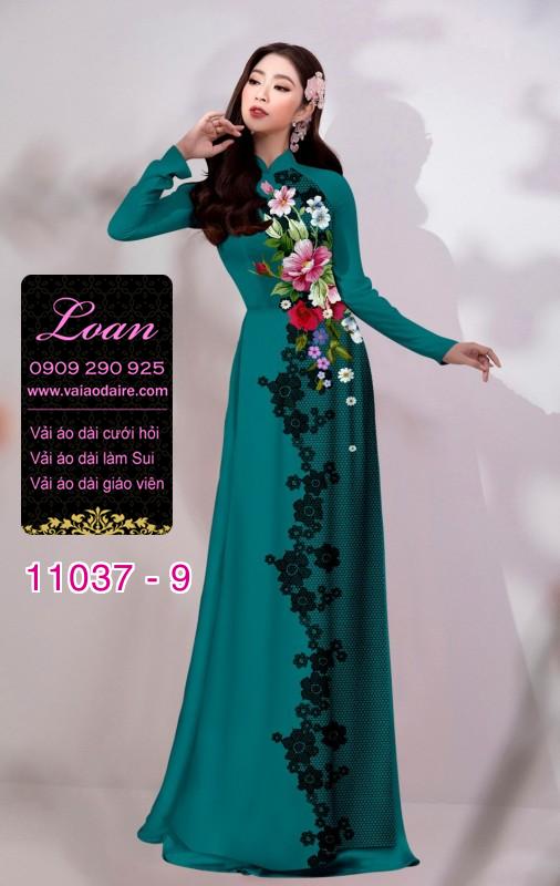 Vải áo dài hoa 3D Vải áo dài hoa 3D