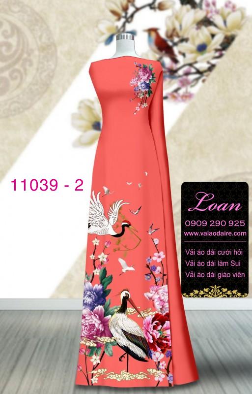 Vải áo dài hoa 3D