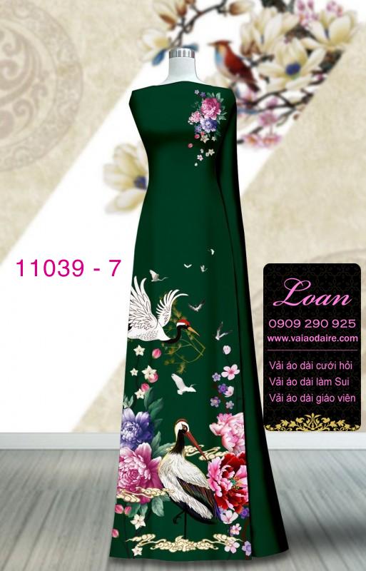 Vải áo dài hoa 3D