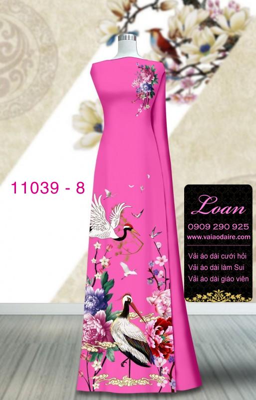 Vải áo dài hoa 3D