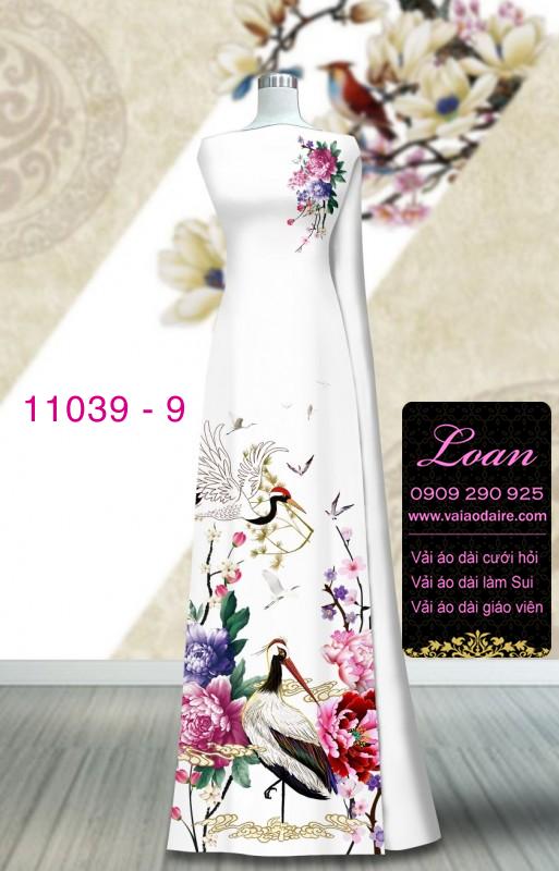 Vải áo dài hoa 3D