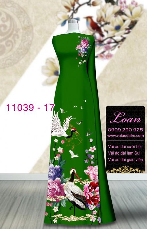 Vải áo dài hoa 3D