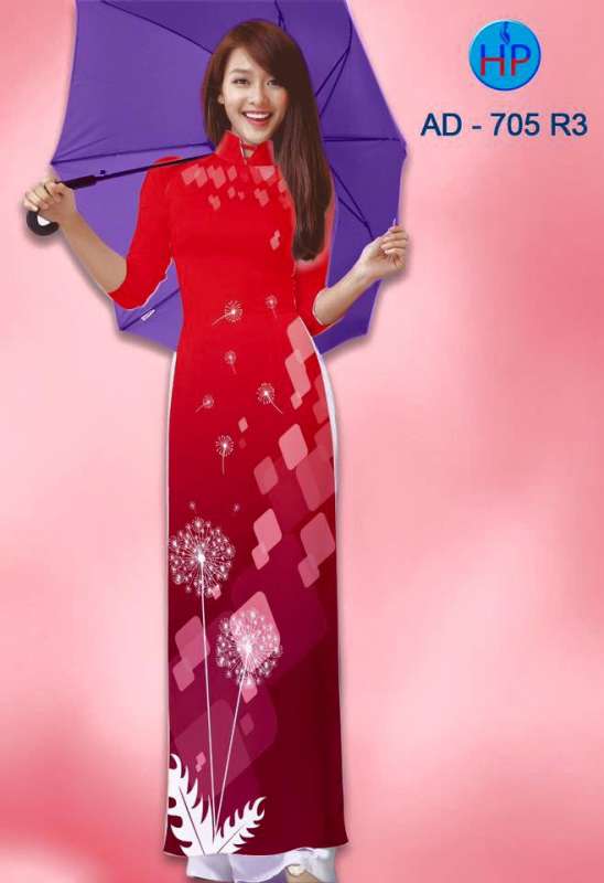 Vải áo dài hoa Bồ Công Anh Vải áo dài hoa Bồ Công Anh