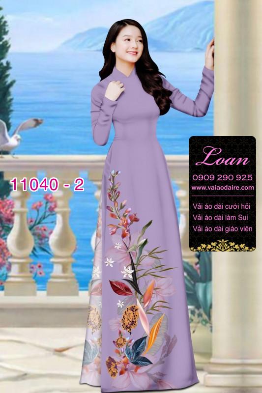 Vải áo dài hoa 3D Vải áo dài hoa 3D