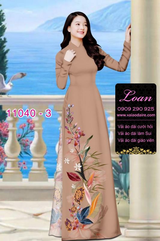 Vải áo dài hoa 3D Vải áo dài hoa 3D