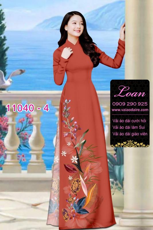 Vải áo dài hoa 3D Vải áo dài hoa 3D