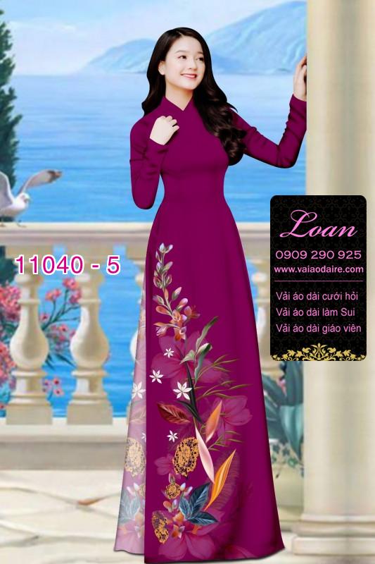 Vải áo dài hoa 3D Vải áo dài hoa 3D