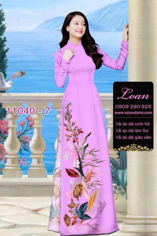 Vải áo dài hoa 3D Vải áo dài hoa 3D