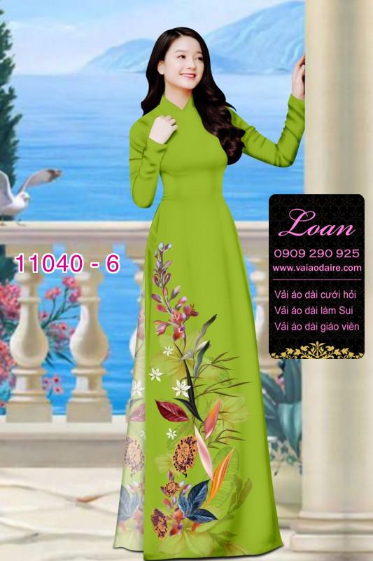 Vải áo dài hoa 3D Vải áo dài hoa 3D